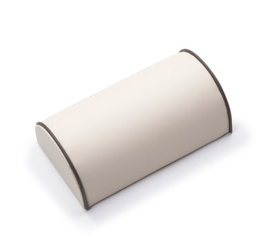 Chocolate/Beige Leatherette Large Bracelet Dome