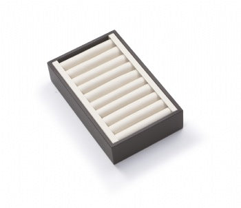 Chocolate/Beige Leatherette Short Bangle Holder