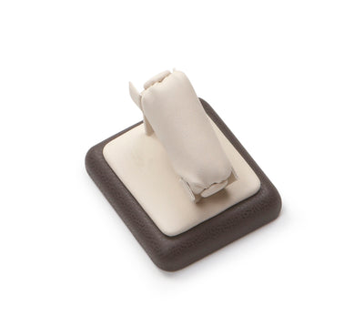Chocolate/Beige Leatherette 1 Ring Stand