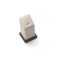 Chocolate/Beige Leatherette 1 Tall Clip Ring Stand
