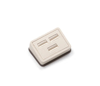 Chocolate/Beige Leatherette 3 Ring Slot Stand