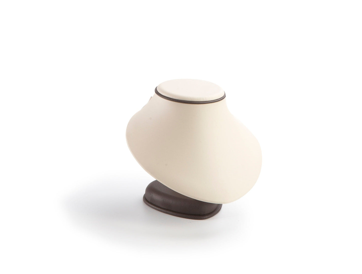 Chocolate/Beige Leatherette Large Neckform