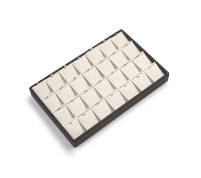 Chocolate/Beige Leatherette 28 Pendant Tray