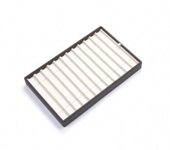 Chocolate/Beige Leatherette 12 Bracelet Tray