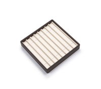 Chocolate/Beige Leatherette 8 Bracelet Tray