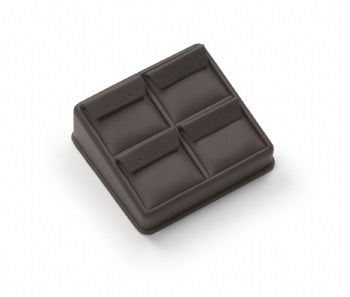 Chocolate Leatherette 4 Earring Stand