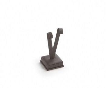 Chocolate Leatherette Tall Earring Stand