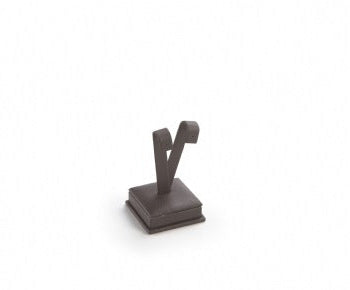 Chocolate Leatherette Short Earring Stand