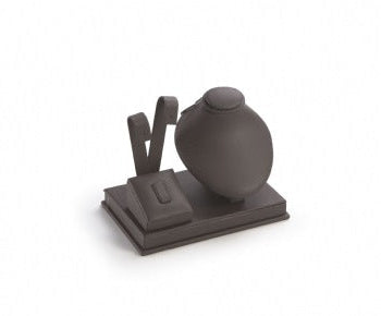 Chocolate Leatherette Earring/Ring/Pendant Stand