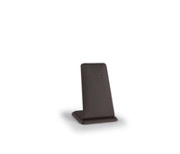 A chocolate and beige leatherette pendant stand designed to hold jewelry, featuring a sleek, elegant design.
