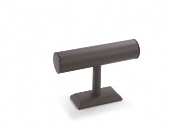 Chocolate Leatherette Bangle T-Bar