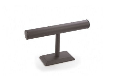 Chocolate Leatherette Medium Bangle T-Bar