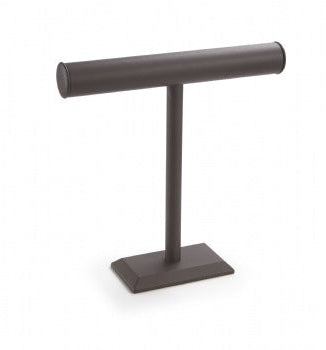 Chocolate Leatherette Tall Bangle T-Bar