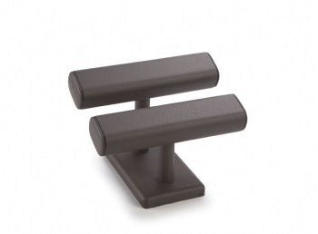 Chocolate Leatherette Twin Watch T-Bar