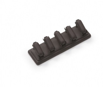 Chocolate Leatherette 5 Ring Stand