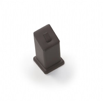 Chocolate Leatherette Tall 1 Clip Ring Stand