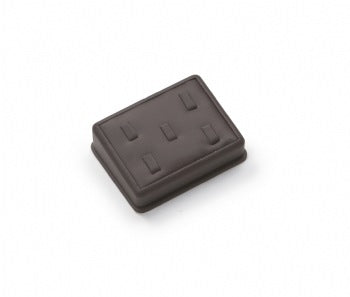 Chocolate Leatherette 5 Clip Ring Stand