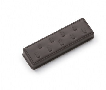 Chocolate Leatherette 9 Clip Ring Stand