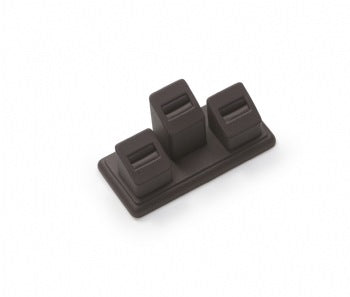 Chocolate Leatherette 3 Ring Slot Stand