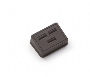 Chocolate Leatherette 3 Ring Slot Stand