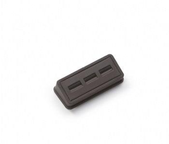 Chocolate Leatherette 3 Ring Slot
