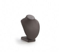 Chocolate Leatherette Small Wood Neckform