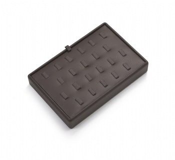 Chocolate Leatherette 22 Clip Ring Tray