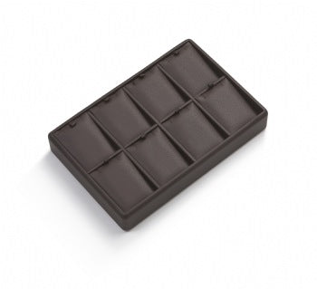 Chocolate Leatherette 8 Pendant Tray