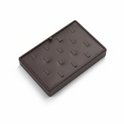 Chocolate Leatherette 14 Clip Ring Tray
