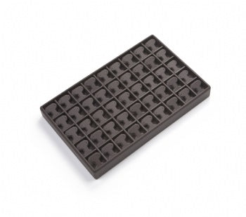 Chocolate Leatherette 45 Earring Tree Tray