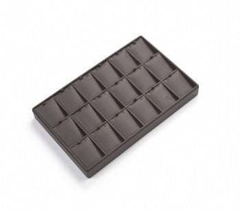 Chocolate Leatherette 18 Pendant Tray