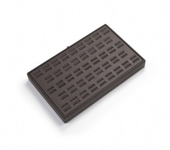 Chocolate Leatherette 86 Slot Ring Tray
