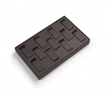 Chocolate Leatherette 11 Watch Tray