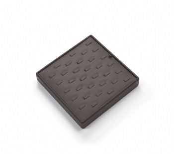 Chocolate Leatherette 33 Ring Clip Tray