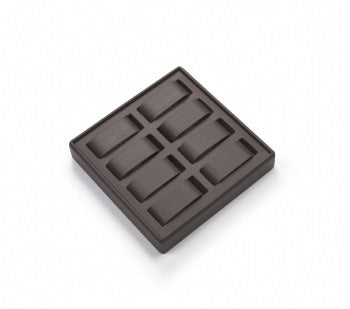 Chocolate Leatherette 8 Watch Tray