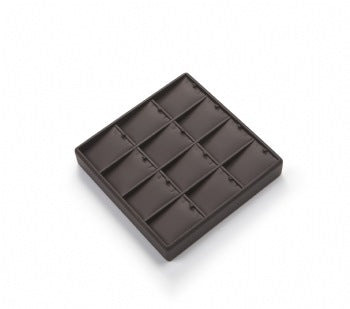Chocolate Leatherette 12 Pendant Tray