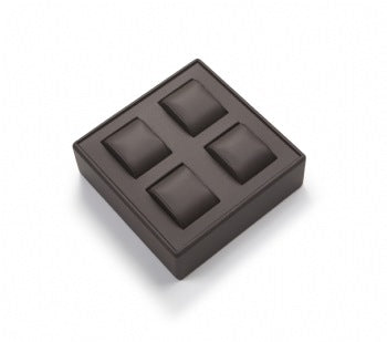 Chocolate Leatherette 4 Watch Tray