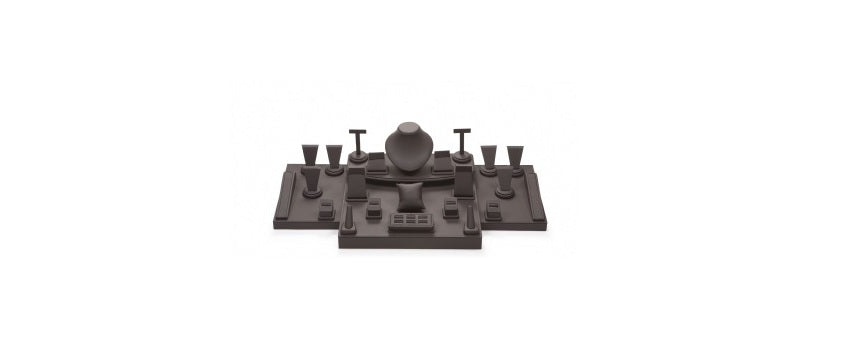 Chocolate Leatherette Showcase Display Set