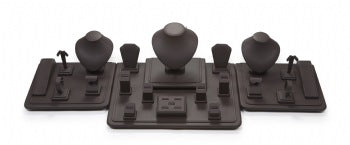 Chocolate Leatherette Showcase Display Set