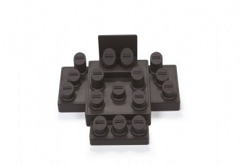 Chocolate Leatherette Showcase Display Set