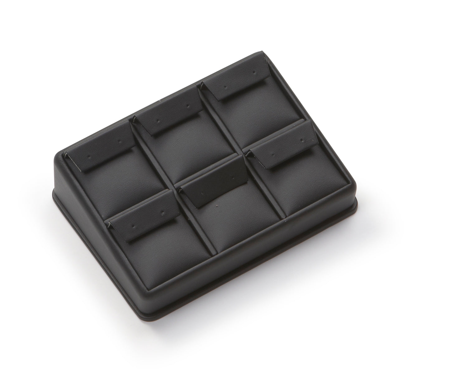 Black Leatherette 6 Earring Stand