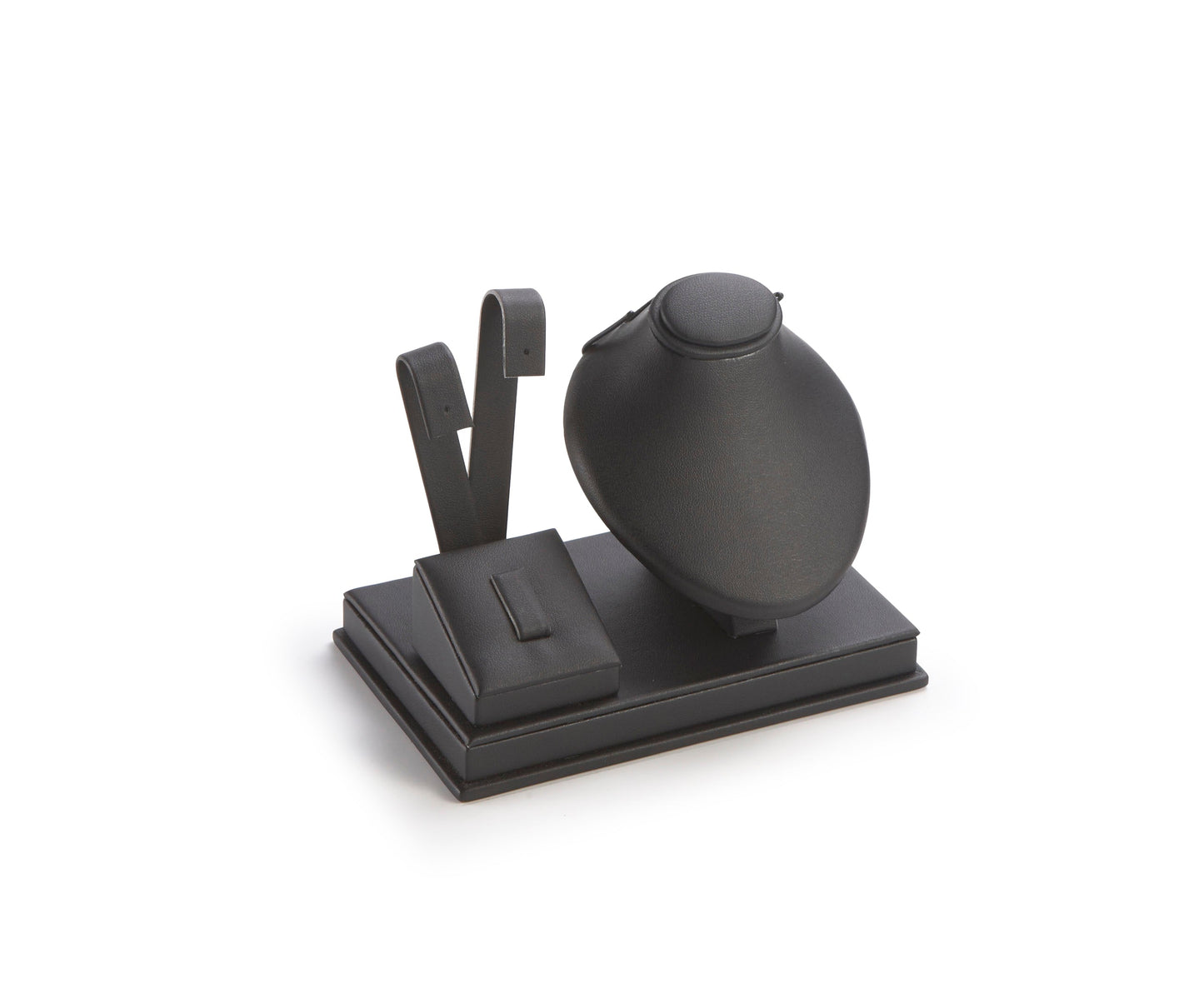 Black Leatherette Earring/Ring/Pendant Stand