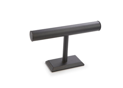 Black Leatherette Medium Bangle T-Bar