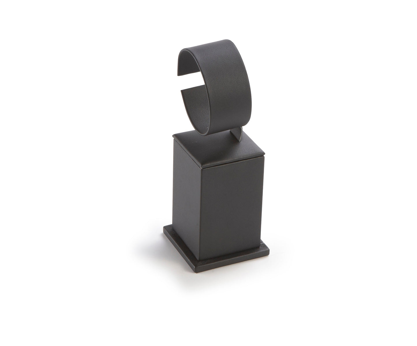 Black Leatherette Tall Watch Stand