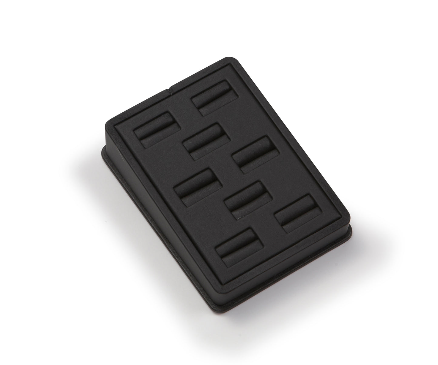 Black Leatherette 8 Ring Slot Stand