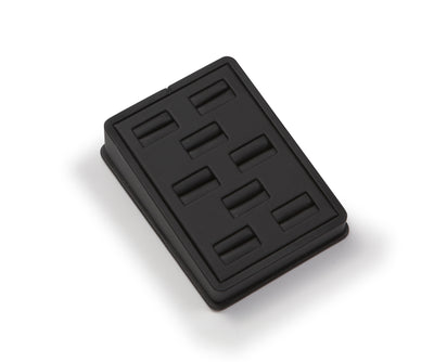 Black Leatherette 8 Ring Slot Stand