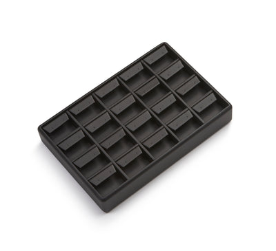 Black Leatherette 20 Earring Tray
