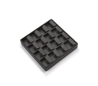 Black Leatherette 16 Earring Tray