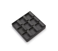 Black Leatherette 9 Earring Tray