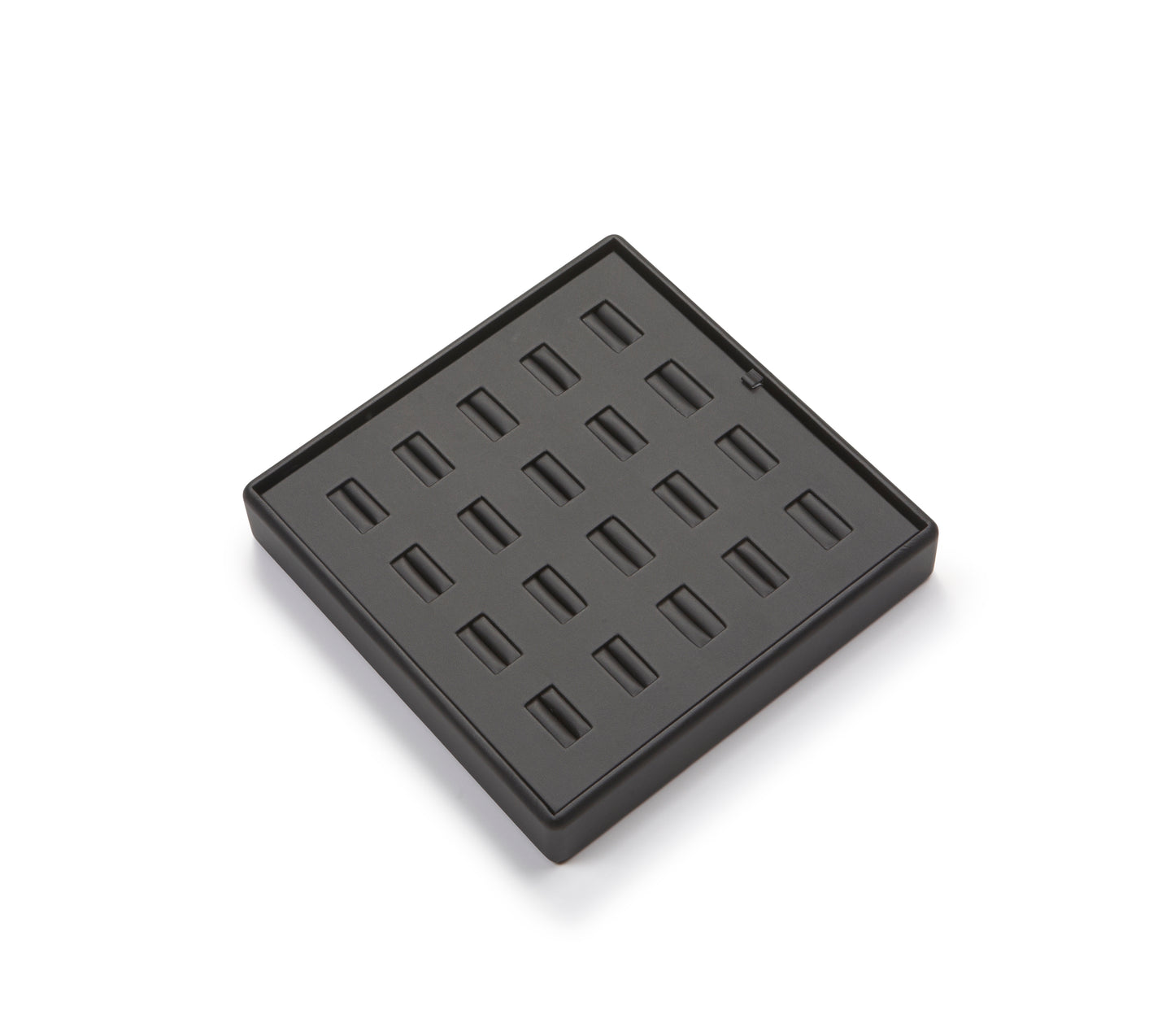 Black Leatherette 20 Slot Ring Tray